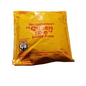 Vintage Womens No Nonsense Panty Hose Queen 111 Nude 100% Nylon Sandalfoot 1982